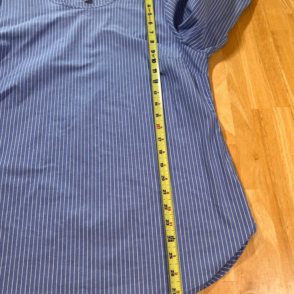 Como Vintage Blue and White stripped Top - Size L - Picture 9 of 11
